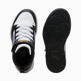 Puma Kids Rebound V6 Mid Ac+ Black/Purple Sneakers