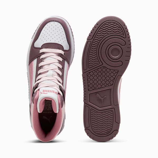 Puma Girls Rebound Slam Mid Ac+ Inf Shoes In Rosewood