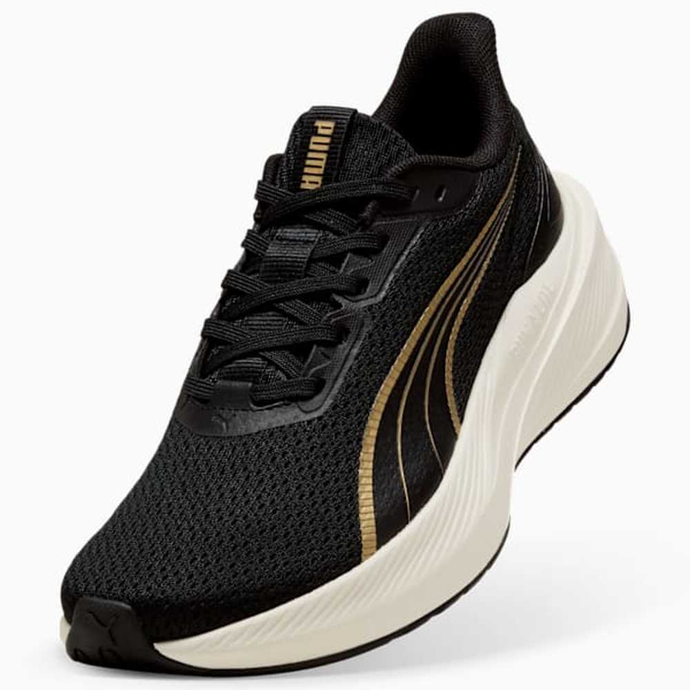 Puma Unisex Adults Dasher Lite Running Sneakers In Black/Gold/White