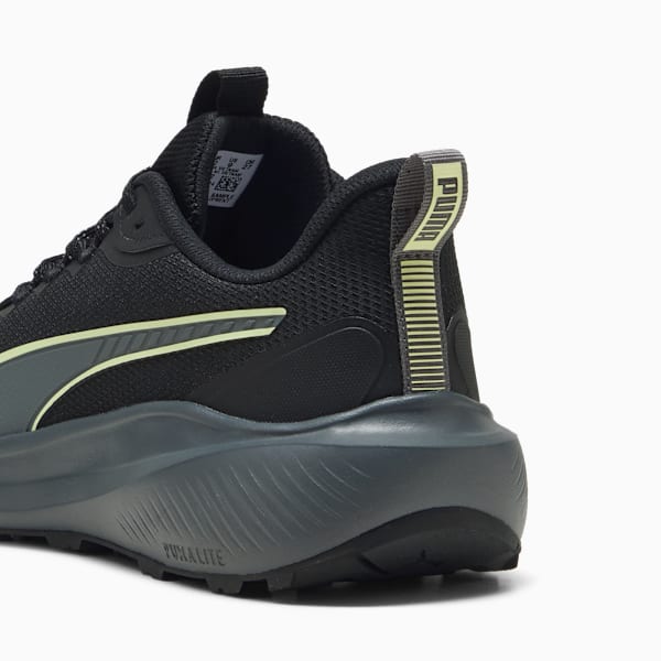 Puma Mens Skyrocket Lite Trail Sneakers In Black/Dark Gray/Apple Spritz