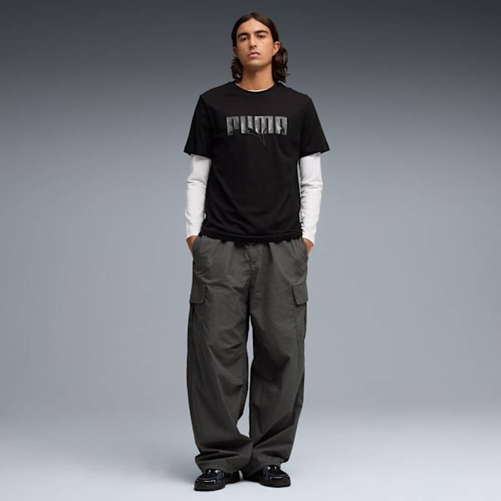 Puma Mens Essential Logo Lab Short Sleeves T-Shirt In Black
