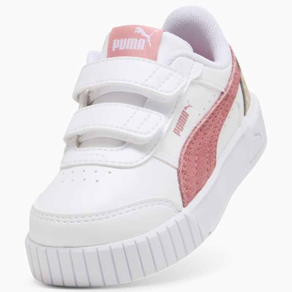 Puma Girls Carina Mia Winter Safariv Infants Sneakers In White/Dusky Rosewood