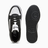 Puma Boys Rebound Slam Lo Ac+ Shoes In Black & White