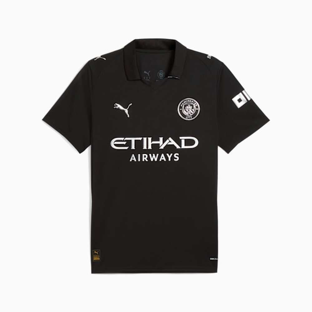 Puma Mens Manchester City Short Sleeves 25/26 Away Jersey In Black