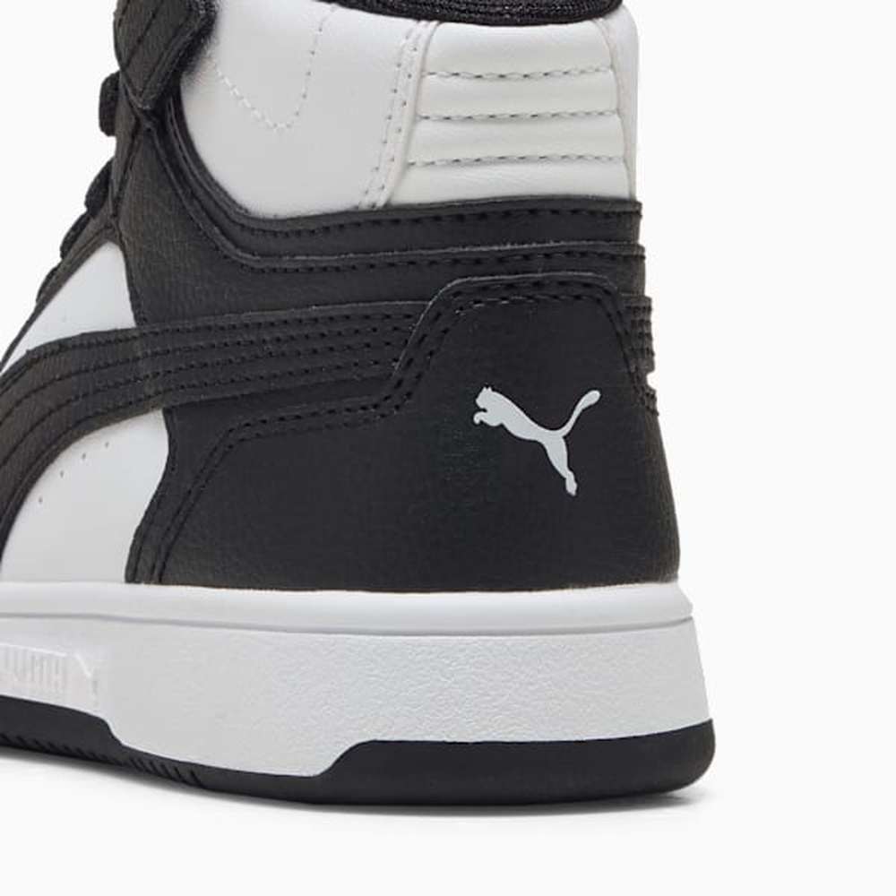 Puma Boys Rebound Slam Mid Jr Sneakers In Puma White/Puma Black