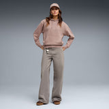 Puma Womens Script Comfort Hoodie In Sandstone