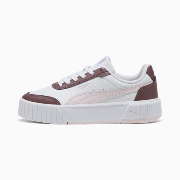 Puma Girls Carina Mia V Infants Shoes in White & Mauve