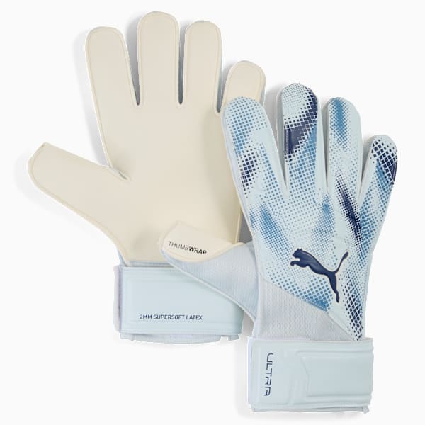 Puma Ultra Play Goalkeeper Gloves In Blue And White