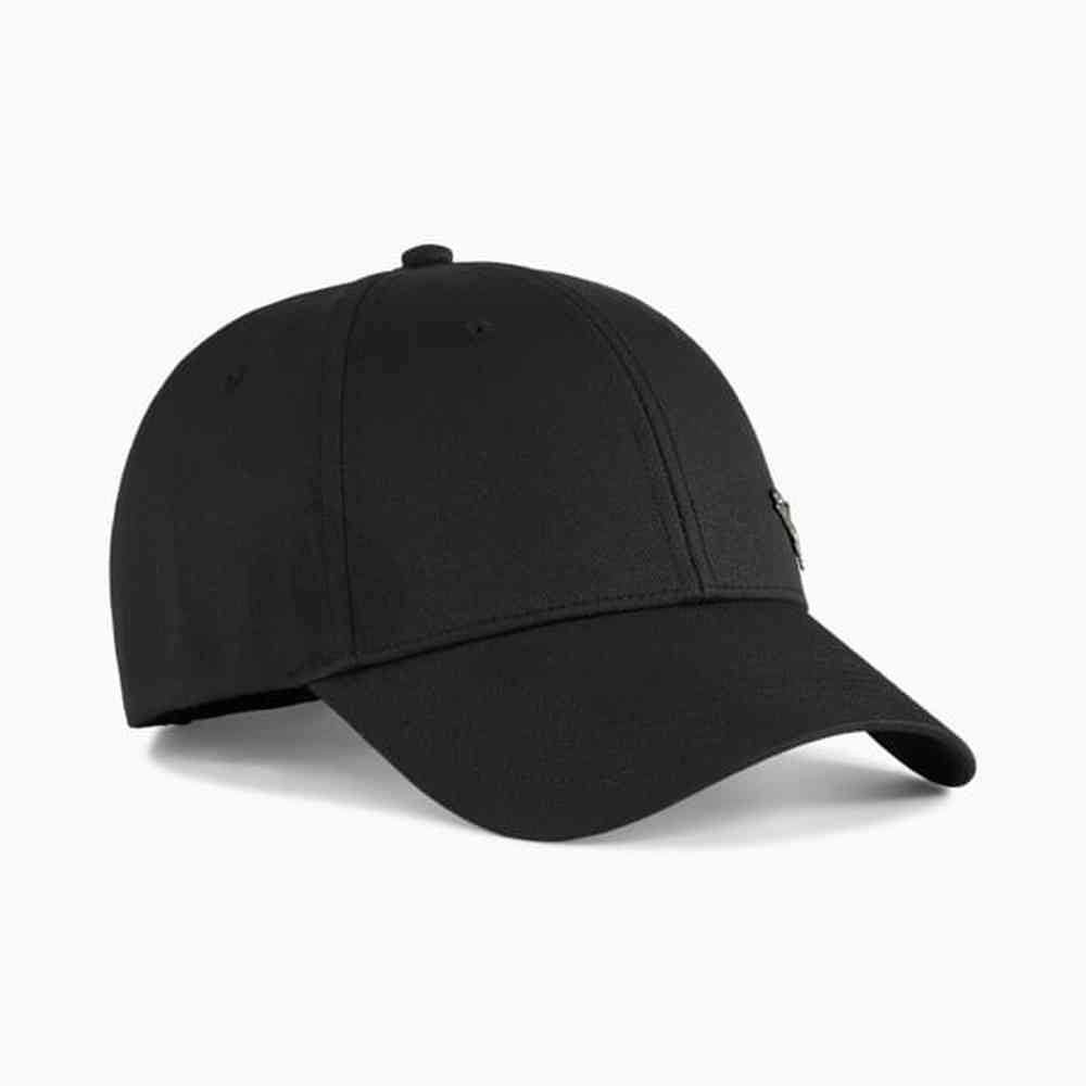 Puma Mens Essentials Metal Puma Cat Baseball Cap In Puma Black