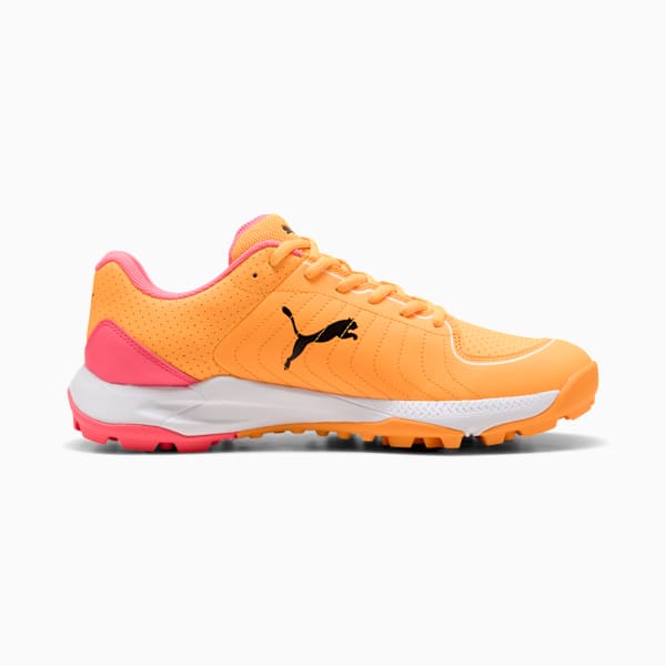 Puma Mens 24 Fh Rubber Cricket Shoes In Sun Stream/Black/Sunset Glow
