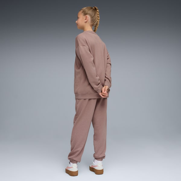 Puma Girls Loungewear Oversized Track Suit In Sand