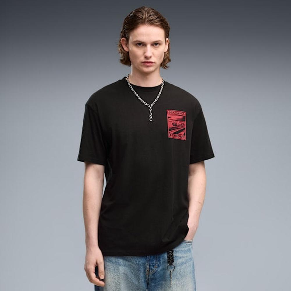 Puma Mens Scuderia Ferrari Graphic T-Shirt In Black
