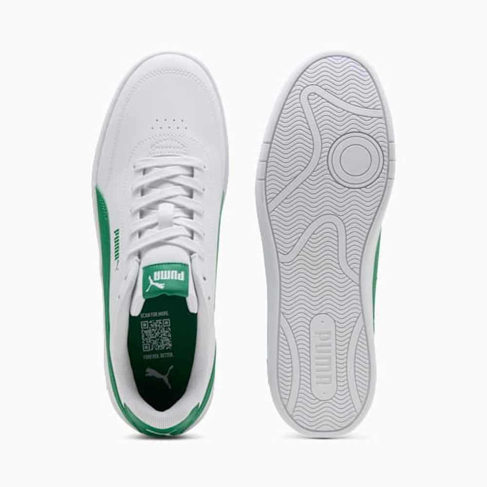 Puma Unisex Adults Court Classic Clean Sneakers In White/Green