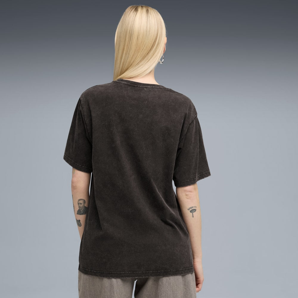 Puma Womens Elevated Washed T-Shirt In Black
