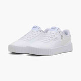Puma Carina 3.0 Charm Shoes In White And Silver