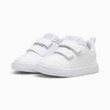 Puma Kids Courtflex V3 V Infant Shoes In White And Silver