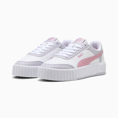 Puma Womens  White-Poisoned Pink Carina Mia Sneakers