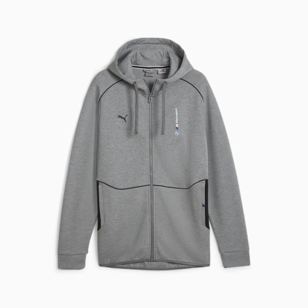 BMW スエードジャケット グレー Mens sports sweatshirt Puma BMW MMS HOODED SWEAT JACKET grey | AD