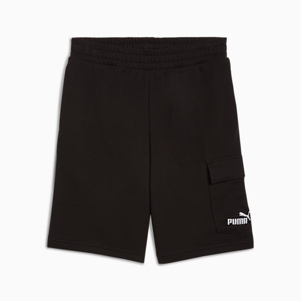Puma Mens Black Ess No.1 Logo Cargo Shorts