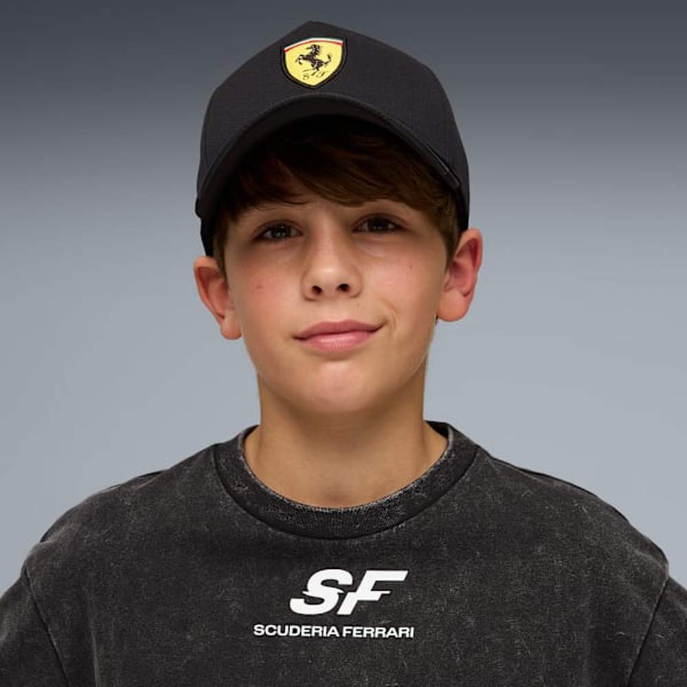 Puma Boys Scuderia Ferrari Baseball Yourth Cap In Black