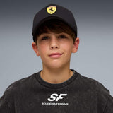 Puma Boys Scuderia Ferrari Baseball Yourth Cap In Black