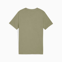 Puma Boys Essential Cat Logo T-Shirt In Army Green