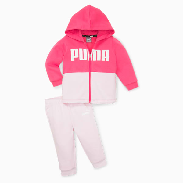 Puma Minicats Colorblock Jogger Fleece In Pink