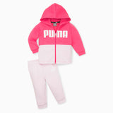 Puma Minicats Colorblock Jogger Fleece In Pink