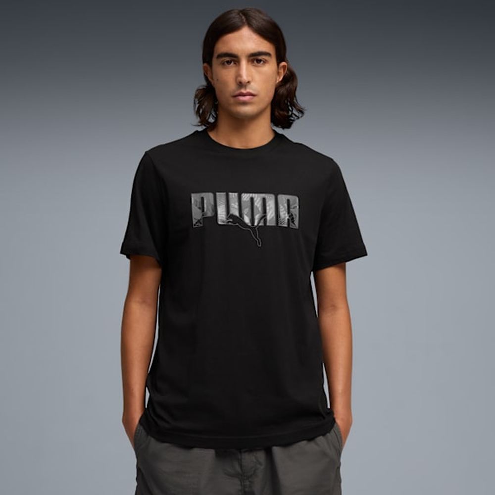 Puma Mens Essential Logo Lab Short Sleeves T-Shirt In Black