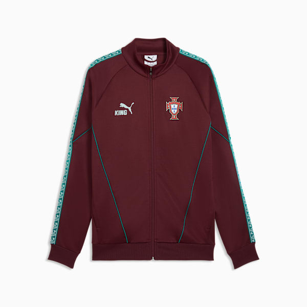 Puma Mens FPF King Anthem Jacket In Ruby Shimmer-Sea Glass