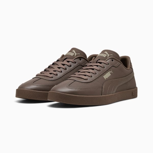 Puma Mens Club Era Leather Shoes In Bronze