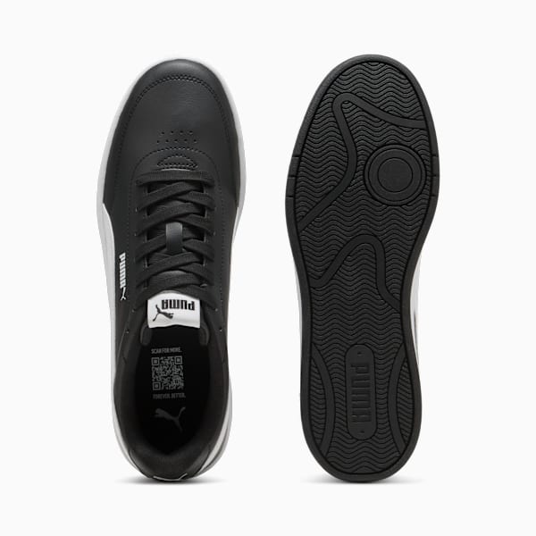 Puma Mens Court Classic Clean Shoes In Black & White