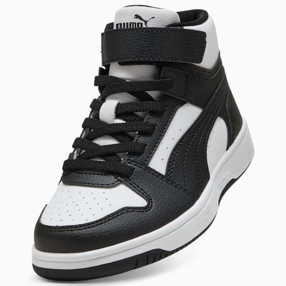 Puma Boys Rebound Slam Mid Jr Sneakers In Puma White/Puma Black