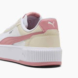 Puma Womens Carina Mia Sneakers In White/Dusky Rosewood/Alpine Snow