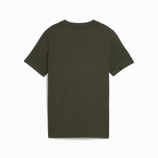 Puma Boys Essential Logo T-Shirt In Dark Green