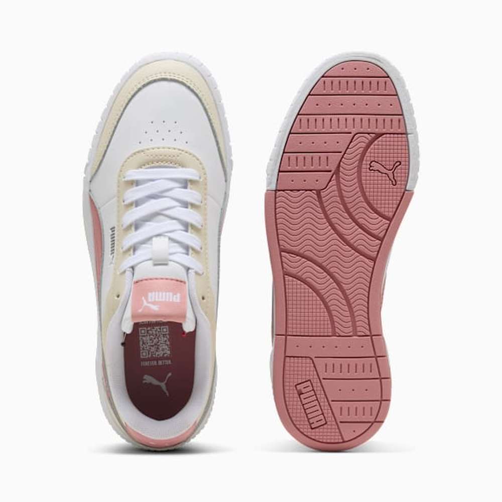 Puma Womens Carina Mia Sneakers In White/Dusky Rosewood/Alpine Snow