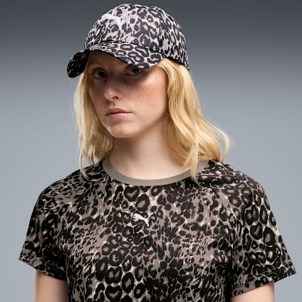 Puma Womens Essential Elevated Cap In Leopard