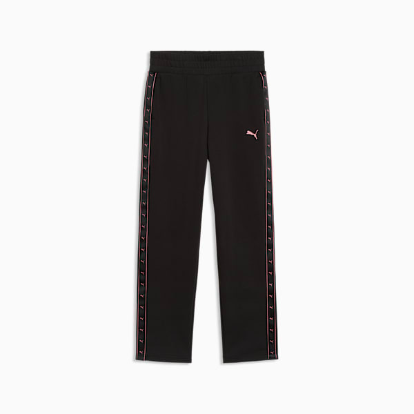 Puma Girls Tape High Waist Relaxed Sweatpants In Black