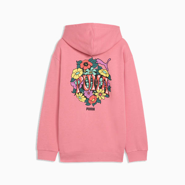 Puma Girls Relaxed Graphic Hoodie In Pink