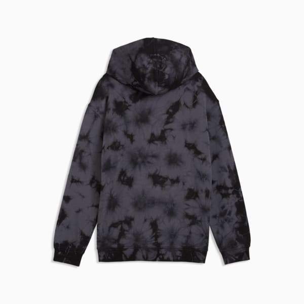Puma Unisex Elevated Relaxed Tie-Dye Hoodie In Black