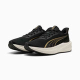 Puma Unisex Adults Dasher Lite Running Sneakers In Black/Gold/White