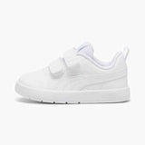 Puma Kids Courtflex V3 V Infant Shoes In White And Silver