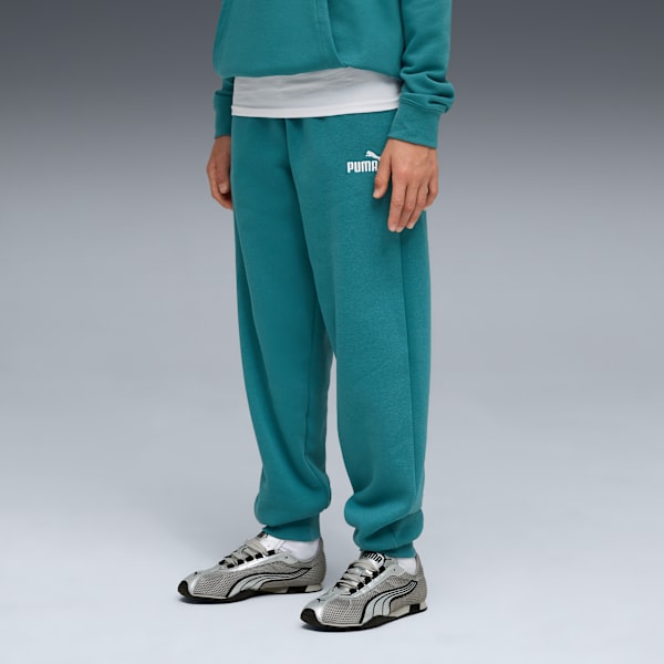 Puma Boys Essential No.1 Logo Sweatpants In Emerald Green