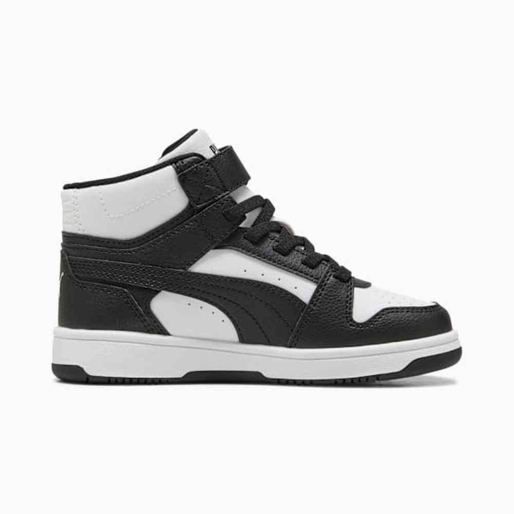 Puma Boys Rebound Slam Mid Jr Sneakers In Puma White/Puma Black