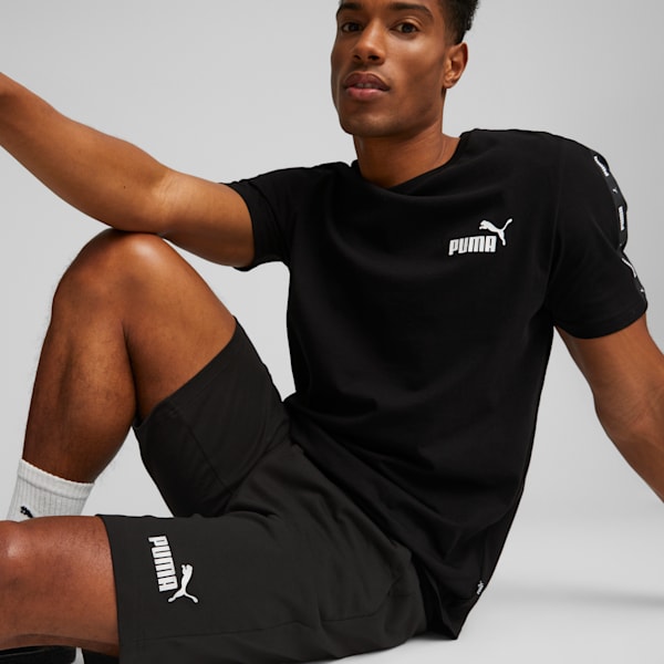 Puma Mens Ess No.1 Logo Jersey Shorts In Black