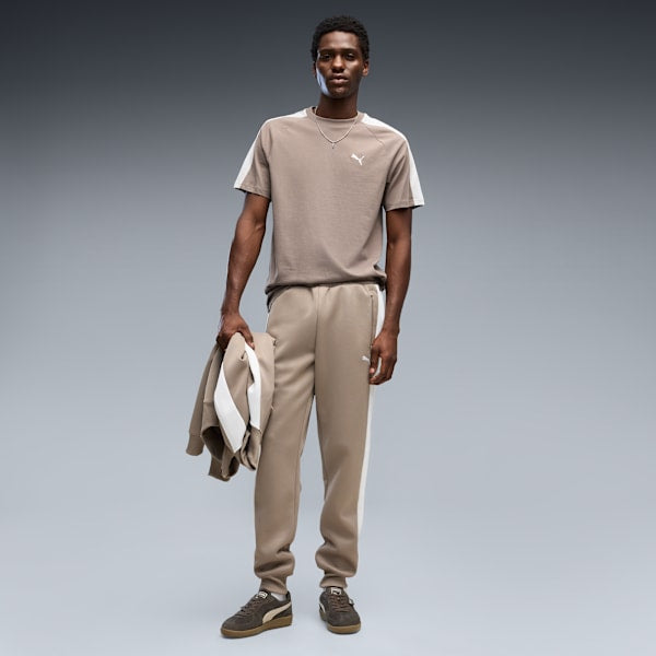 Puma Mens T7 Poly Knitted Pants In Mouse Grey