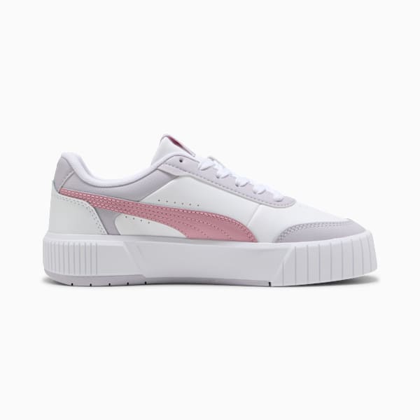 Puma Womens  White-Poisoned Pink Carina Mia Sneakers