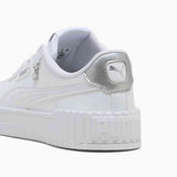 Puma Carina 3.0 Charm Infant Shoes In White And Silver