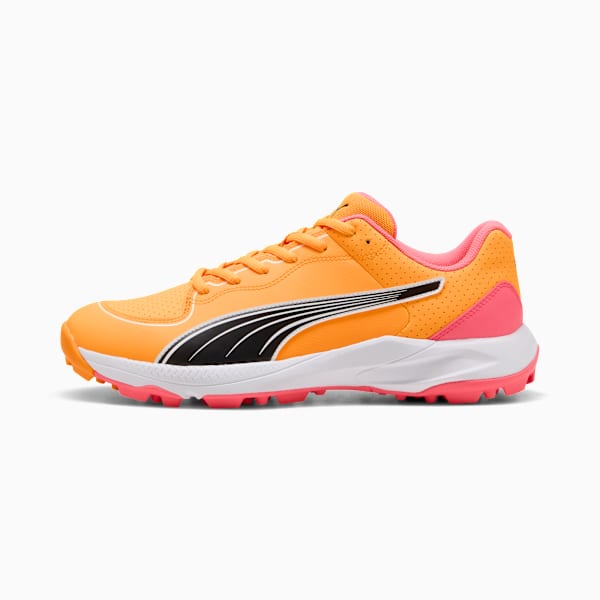Puma Mens 24 Fh Rubber Cricket Shoes In Sun Stream/Black/Sunset Glow