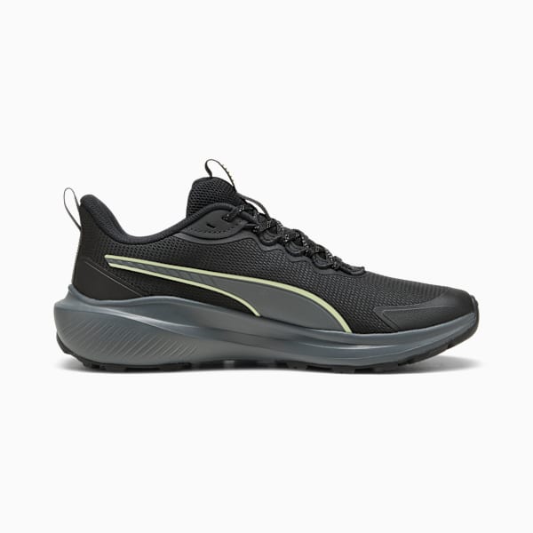 Puma Mens Skyrocket Lite Trail Sneakers In Black/Dark Gray/Apple Spritz